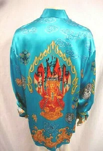 NWT MENS CREME DE SILK BEAUTIFUL SILK SHIRT STYLE MING 1689 2XLARGE - Picture 1 of 2