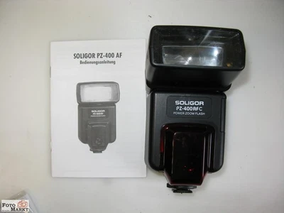 Blitzgerät Soligor PZ-400AFC Power Zoom Flash für Autofocus Kamera Canon analog - Bild 1 von 4