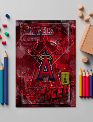 Los Angeles Angels Baseball 8x10in Poster Anaheim LA Angles Art Free Ship  US - Image 1 of 4