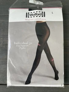 Wolford Individual 50 Leg Support Tights Size Large Black - Open Box - Picture 1 of 5