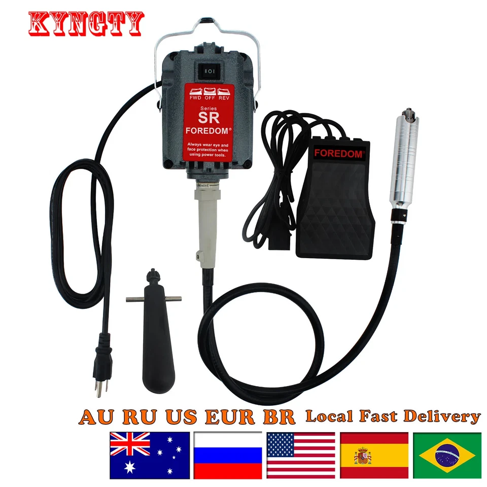 Hanging Flex Shaft Grinder 230W Rotary Tool with Stepless Speed Foot Pedal  - Image 1 of 4