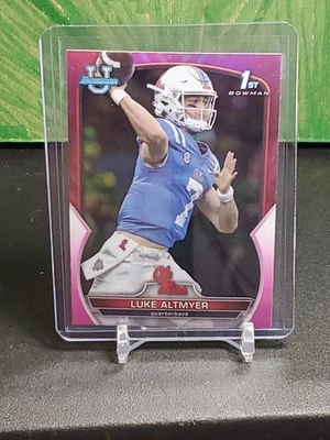 2022 Bowman University Chrome - Luke Altmyer #43 Pink Refractor (RC) - Image 1 of 2