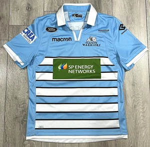 Glasgow Warriors Away Rugby Shirt 2018/19 Trikot Herren Medium Blau Weiß Macron - Bild 1 von 17