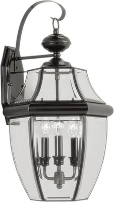Livex Lighting 2351-04 Monterey 3 Light 23 inch Black Outdoor Wall Lantern - Image 1 of 4