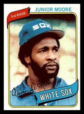 Junior Moore 1980 Topps #186 Chicago White Sox Baseball Near Mint NM - Image 1 of 2