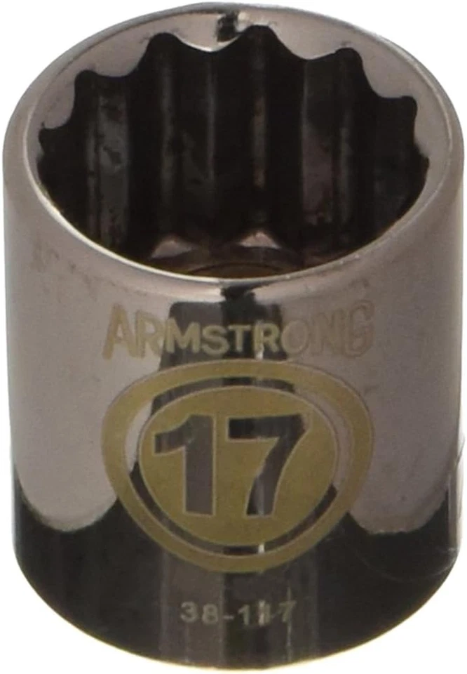 Armstrong 38-117 17mm, 12 Point, 3/8-Inch Drive Metric Standard Socket USA - Image 1 of 1