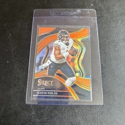 2023 Select Football 249 Justin Fields Orange Prizm Die-Cut 76/399 - Image 1 of 2