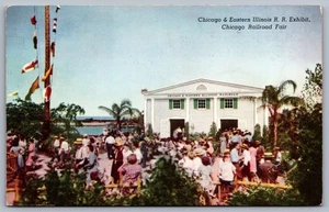 Postkarte Chicago & Eastern R. R. Ausstellung, Chicago Railroad Fair Zug - Bild 1 von 2
