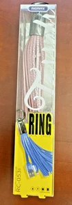 Llavero Cable USB Remax Anillo Dorado Cable de Datos Rosa para Apple Borla Nuevo - Imagen 1 de 6