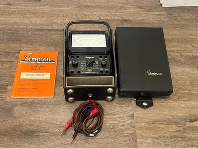 Simpson 260 Series 7 Volt-OHM-Milliammeter Analog Meter with Test Leads & Case - Image 1 of 4