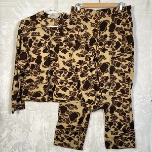 Vtg Red Head Mens Button Up Brown Duck Camo Hunting Shirt & Pants Sz Med - Picture 1 of 24