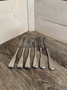 Oneida AMERICAN COLONIAL Tafelmesser 6er Set WÜRFEL Satin Edelstahl 9" - Bild 1 von 5