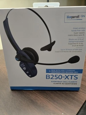 Blue Parrott B250-XTS 204426 Bluetooth Wireless Trucker Headset USB-C Charging - Image 1 of 4
