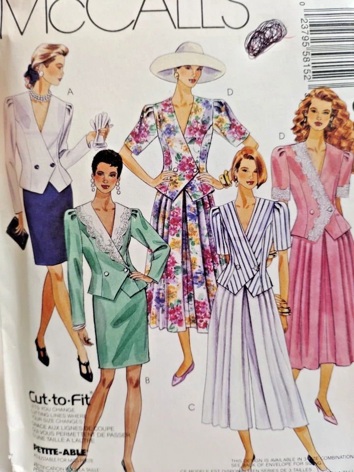 McCall's 5815 Dress Shirt Skirt Sewing Pattern Ladies 8 10 12 UC Mother of Bride - Image 1 of 4