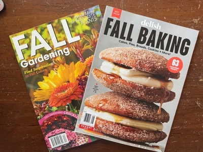 Fall Baking & Fall Gardening Magazines. 2 Mag Bundle. Delish & Us Weekly NEW ! - Image 1 of 4