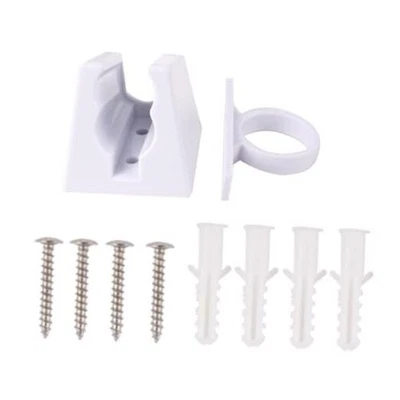 Combo de acessórios de chuveiro para trailers – Suporte de varinha de chuveiro portátil e anel guia de mangueira branco - Imagem 1 de 2