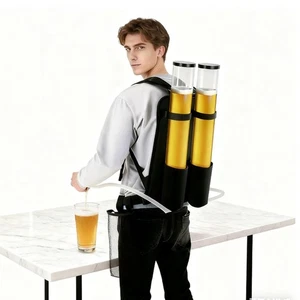 ﻿Tragbare Bierzapfanlage, Doppeltank Rucksack Getränkespender, Rucksack Bier L... - Bild 1 von 9