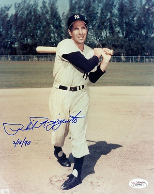 PHIL RIZZUTO NEW YORK NY YANKEES SIGNED AUTOGRAPH INSCRIBED 8X10 PHOTO JSA - Image 1 of 2