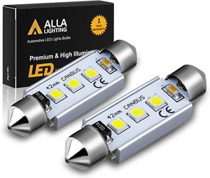 41Mm/42Mm 578 211-2 212-2 LED Festoon Bulbs, 6000K Xenon White Can-Bus Interior - Picture 1 of 7