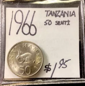 1966 Tanzania 50 Senti! ENN Coins - Picture 1 of 3