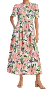 Vestido Banjanan Grande Jana Para Mujer Magnolia Cuarzo Estampado Floral Algodón, Precio de venta sugerido por el fabricante: 375 $ - Imagen 1 de 4
