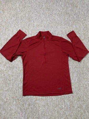 REI Pullover Women Shirt  1/4 Zip Long Sleeve Brick Red Size Medium — 第 1/4 张图片
