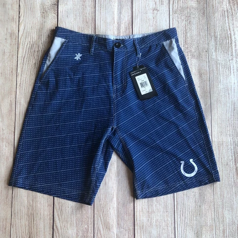 Colts NFL Shorts by Klew Size 32 Blue White Golf Walking Casual Shorts New! Cover
