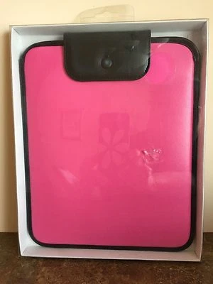 NEW IN PACKAGE DiVOGA TABLET CASE PINK  AND BLACK SLIDES IN TOP W/HOOK CLOSURE - Image 1 of 4