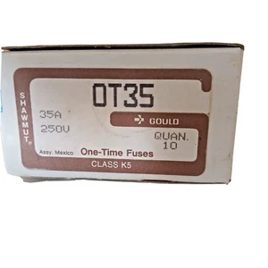GOULD SHAWMUT OT35 ONE-TIME 35A 250V CLASS K5, Fuses, Box of 10 - Picture 1 of 5