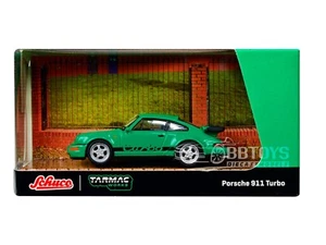 PORSCHE 911 TURBO GREEN 1/64 DIECAST MODEL BY SCHUCO & TARMAC WORKS T64S-009-GR - Picture 1 of 1