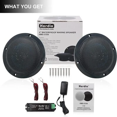 Herdio 2X4" Bluetooth Deckenlautsprecher wasserdichte Marine lautsprecher 160W - Bild 1 von 4