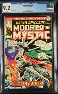 Marvel Chillers #2 CGC 9.2 - Mordred the Mystic Marvel Comics 1975 (MS) 24 - Imagen 1 de 2