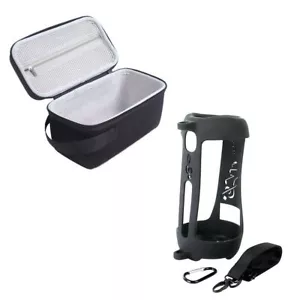 Black Carry Case + Silicone Protective Cover for JBL Pulse 5 Bluetooth Speaker - Picture 1 of 2