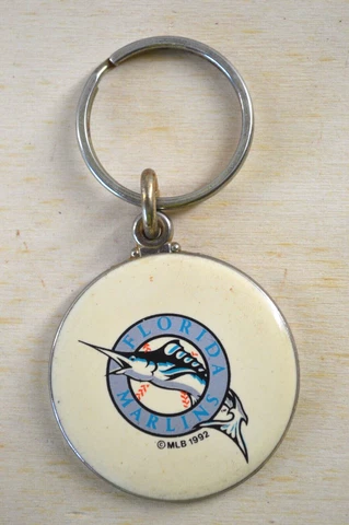 Vintage Florida Marlins Keychain 1992 MLB Made USA By Crownmark Cover