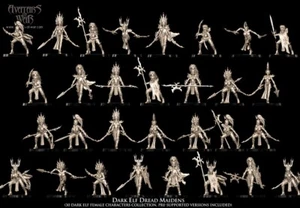 Dark Elf Dread Maidens x10- Avatars of War - Picture 1 of 6
