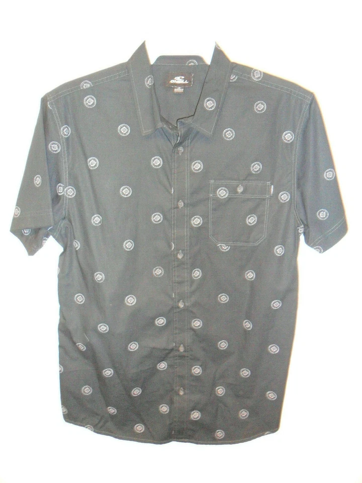 O'Neill Men's S/S Button-Up Shirt - BLK - Medium - NWT - Image 1 of 1
