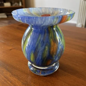 Vintage Mid-Century Italian Murano Multicolor Art Glass Vase - 5” - Picture 1 of 13