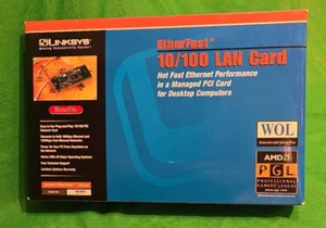 Linksys 10/100 Ethernet NETWORK PCI LAN CARD - LNE100TX EtherFast NEW - Picture 1 of 2