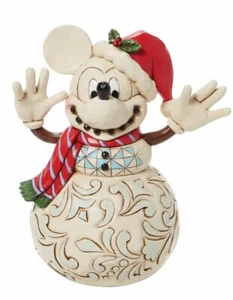 Jim Shore Disney MICKEY MOUSE SCHNEEMANN-SNOWY SMILES Figur 6008976 BRANDNEU - Bild 1 von 5