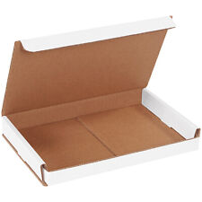 9x6x1" White Corrugated Mailing/Shipping Boxes - 50-Case, Compact Packing