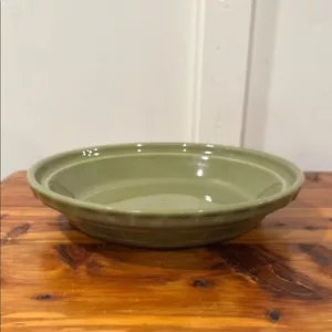 Longaberger Pottery Grandma Bonnie's Pie Plate in Sage - Picture 1 of 5