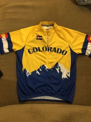 Camiseta deportiva PACTIMO Colorado Mountains Flag bicicleta pequeña carrera para hombre Foto 1 de 3