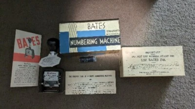 Vintage Bates Standard Movement Numbering Machine 6 Wheel, Type E pre-owned - Image 1 of 4