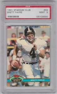 1991 Stadium Club Brett Favre #94, PSA MINT 9 - Picture 1 of 1