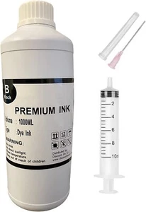 34oz (1000ml) Black Refill Ink Kit 4 Canon PG-210 210XL MP240 MP250 - Picture 1 of 2