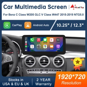 10.25'' CarPlay GPS Autoradio für Mercedes C/GLC/V/X-Klasse W205 X253 W447 NTG5 - Bild 1 von 22