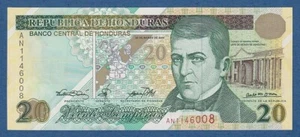 HONDURAS -- 20 LEMPIRAS ( 30.3.2000 ) -- UNC -- COMMEMORATIVE -- PICK 83 . - Picture 1 of 2