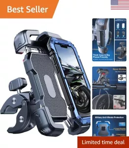 Motorcycle Phone Mount, [150mph Wind Anti-Shake][7.2inch Big Phone Friendly] ... - Picture 1 of 7