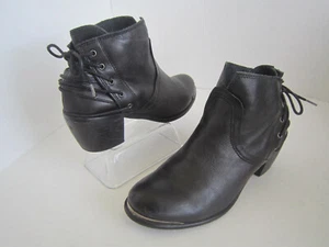Botines al tobillo de cuero negro SIXTYSEVEN talla 38 EE. UU. 7,5 - Imagen 1 de 10