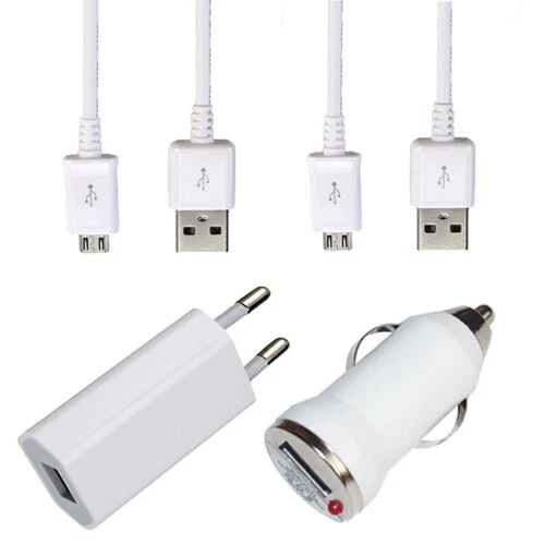 4in1 Ladegerät Auto KFZ Ladekabel Datenkabel Adapter Galaxy S2 S3 S4 S5 & Mini - Bild 1 von 1